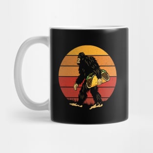 Funny Bigfoot Holding A Taco Mug